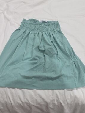 Cabana Smocked Waist Aqua Green Kids Skirt